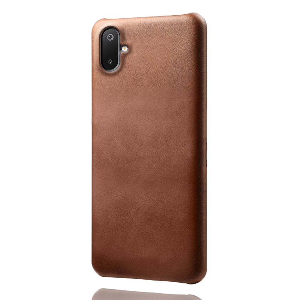 For Samsung Galaxy A06 5G/M06 5G Case Calf Texture PU Leather Hard PC Protective Phone Cover