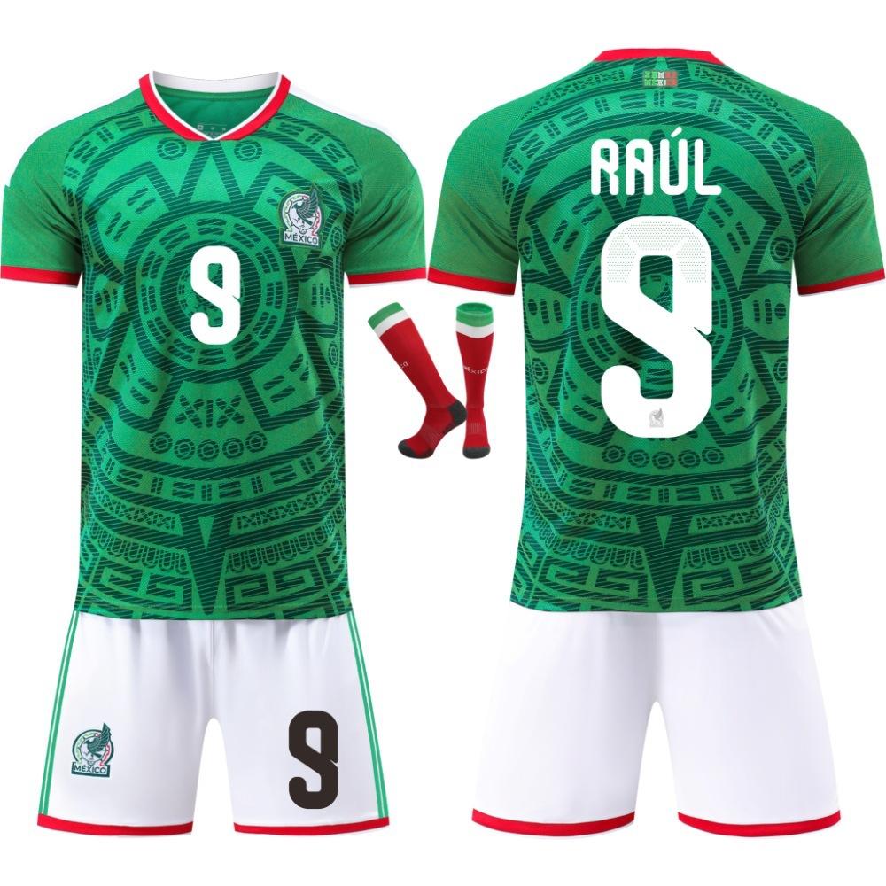 2627 Weltmeisterschaft Mexiko Heimtrikot Nr.. 4 9 Raul Nein. 11 Kinderanzug neues grenzüberschreitendes Fußballtrikot