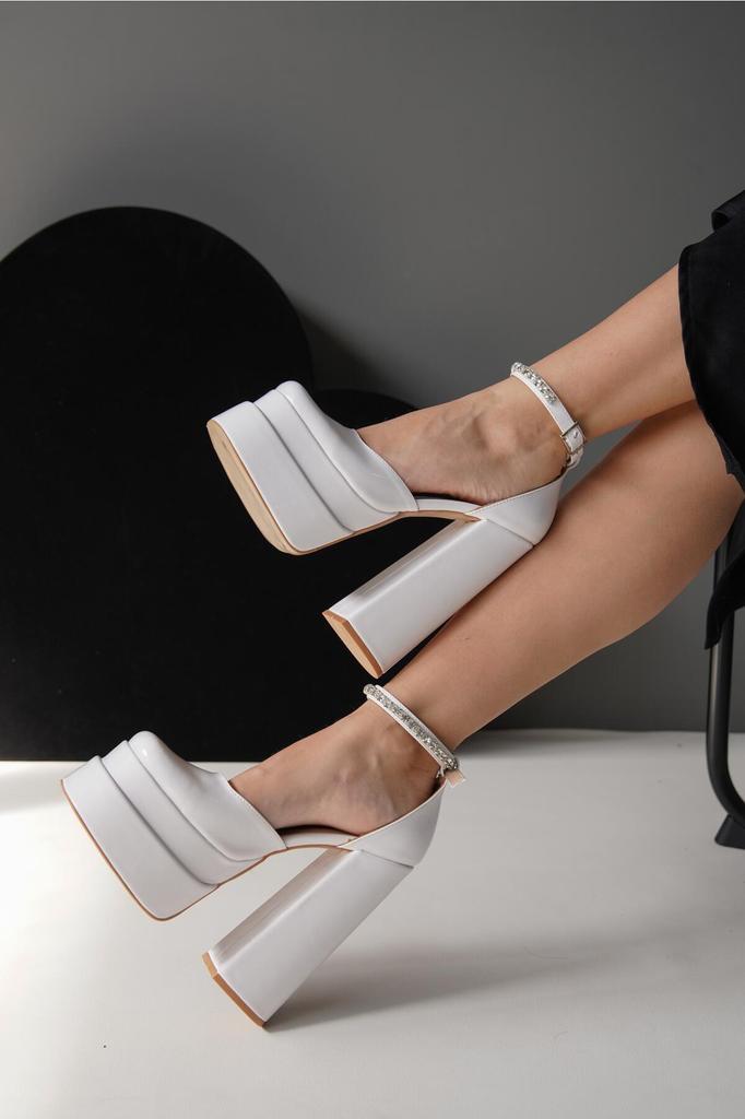 Pantofi cu design cu platformă dublă, stil de modă pentru femei