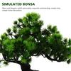Kichvoe Artificial Pine Potted Plant, Artificial Bonsai Tree, Juniper Fake Plant, Mini Bonsai, Indoor, Small, Two-Tiered Welcome Pine, Potted Decorati