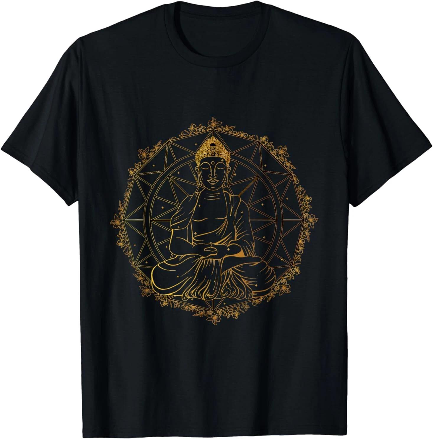 Buddha Statue Buddhist Buddhism Yoga Meditation Gift T-Shirt S-3XL S