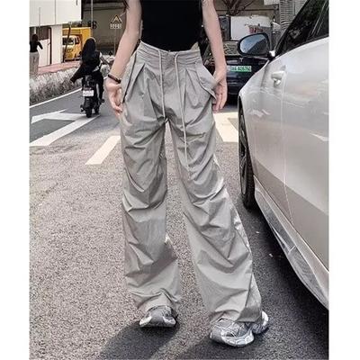 Work Pants Women's Spring And Summer High Street American Wide-leg Pants Lightweight Quick-drying Leisure Sports Pants