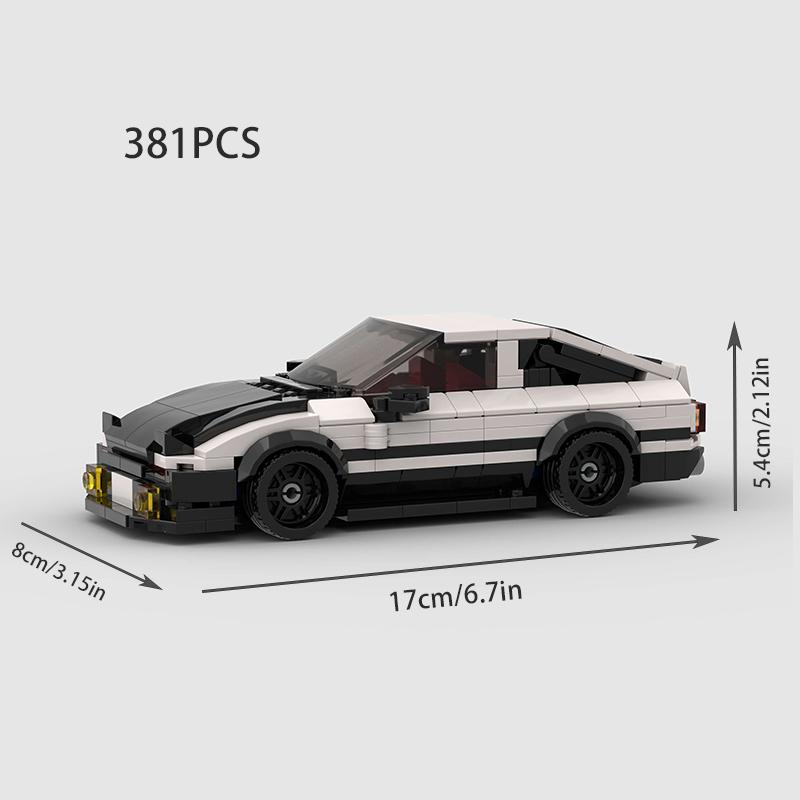 City Car Speed Racer MOC Ae86 GT-Apex Modello Veicolo Blocchi da Costruzione Mattoncini Corse Initial D Supercar Garage Regalo di Natale Giocattoli
