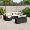 VidaXL Garden Lounge Set with Cushions 10 Pcs, Patio Sofas, Patio Furniture Set, Outdoor Furniture, Black 3228896