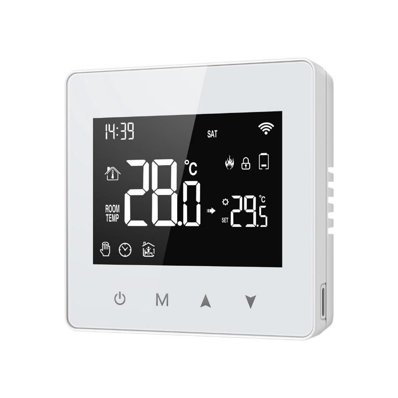 Graffiti Smart Thermostat with ZigBee/WiFi, LCD, Programmable for Water/Gas Boiler, Mobile Remote Access