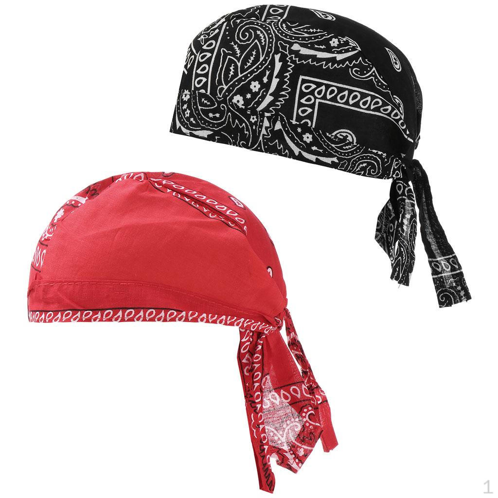 

2x Мужской тюрбан, головной платок, шапочка-бини, шапка-череп, пот