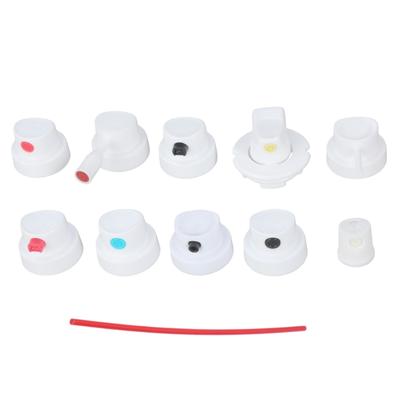 10Pcs Sturdy Plastic Nozzle Replacements Set For Graffitis Tool Sturdy Pressure Adaptors Sprayer Paint Nozzle Caps