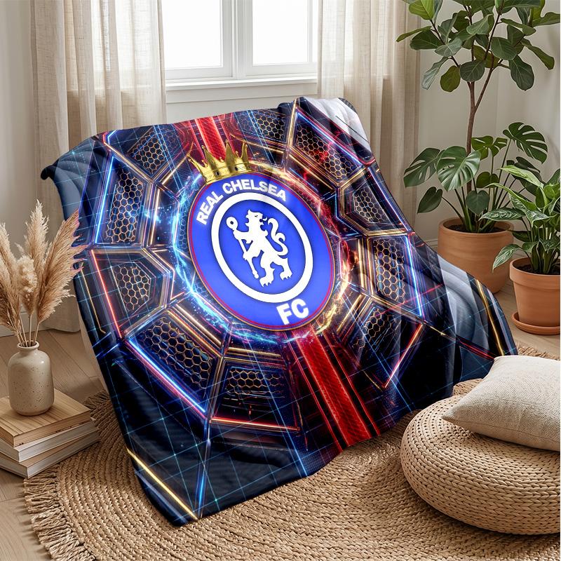 Chelsea FC Theme blanket Soft Flannel Blanket Plush Throw Blanket Cozy Sofa Bed Blanket for Home Decor