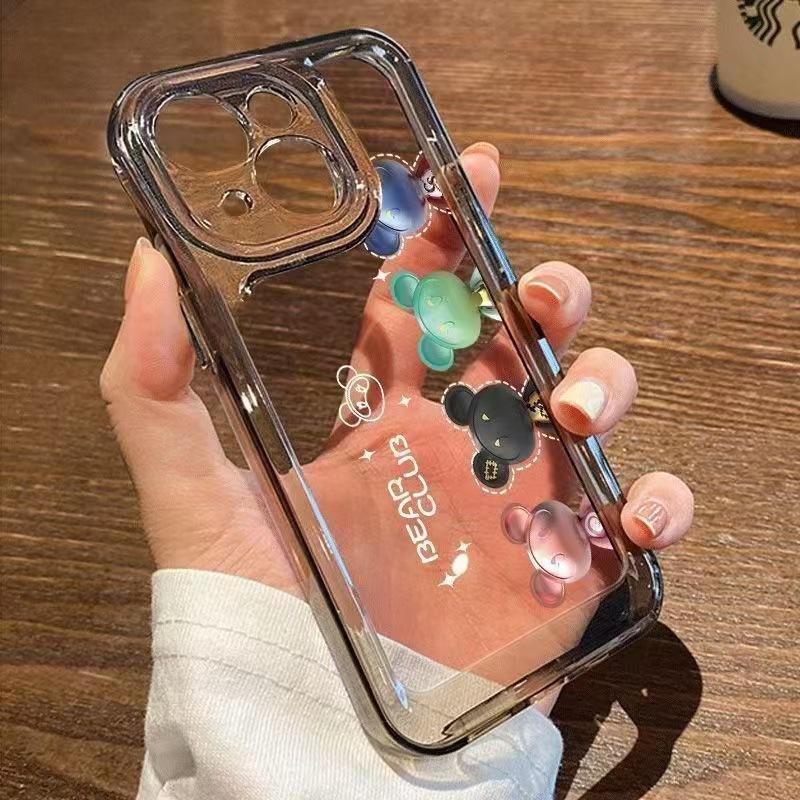 Four Colored Bears Are Suitable for Apple 15Promax Mobile Phone Case iPhone16Pro Cute 14Pro New 17 Cartoons