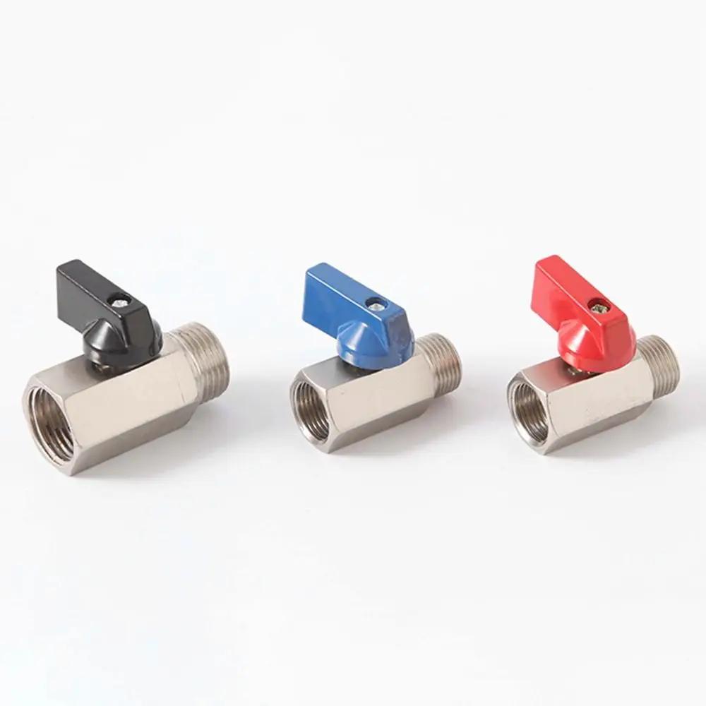 1 Stück BSP Außengewinde auf Innengewinde Kugelhahn 1/8" 1/4" 3/8" 1/2" Gewinde Kohlenstoffstahl Kompressorventile Wasser Gas Öl Mini