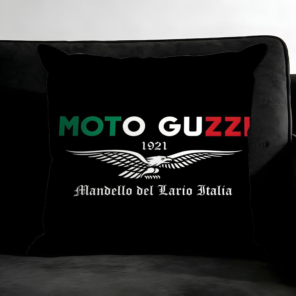 M-Moto Guzzii Logo Cushion Cover Pillowcase Ultra Soft Skin Friendly Fabric Cloud Like Comfort & Concealed Zipper