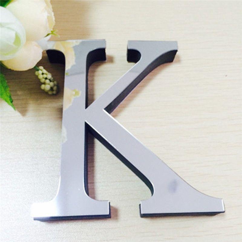 Chic 4 Letters Love Home Furniture Mirror Tiles Self-adhesive Wall Sticker Decor