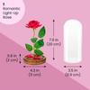 Valentine's Preserved Rose Glass Dome Night Light - Creative Mother's Day Gift for Wife or Girlfriend.