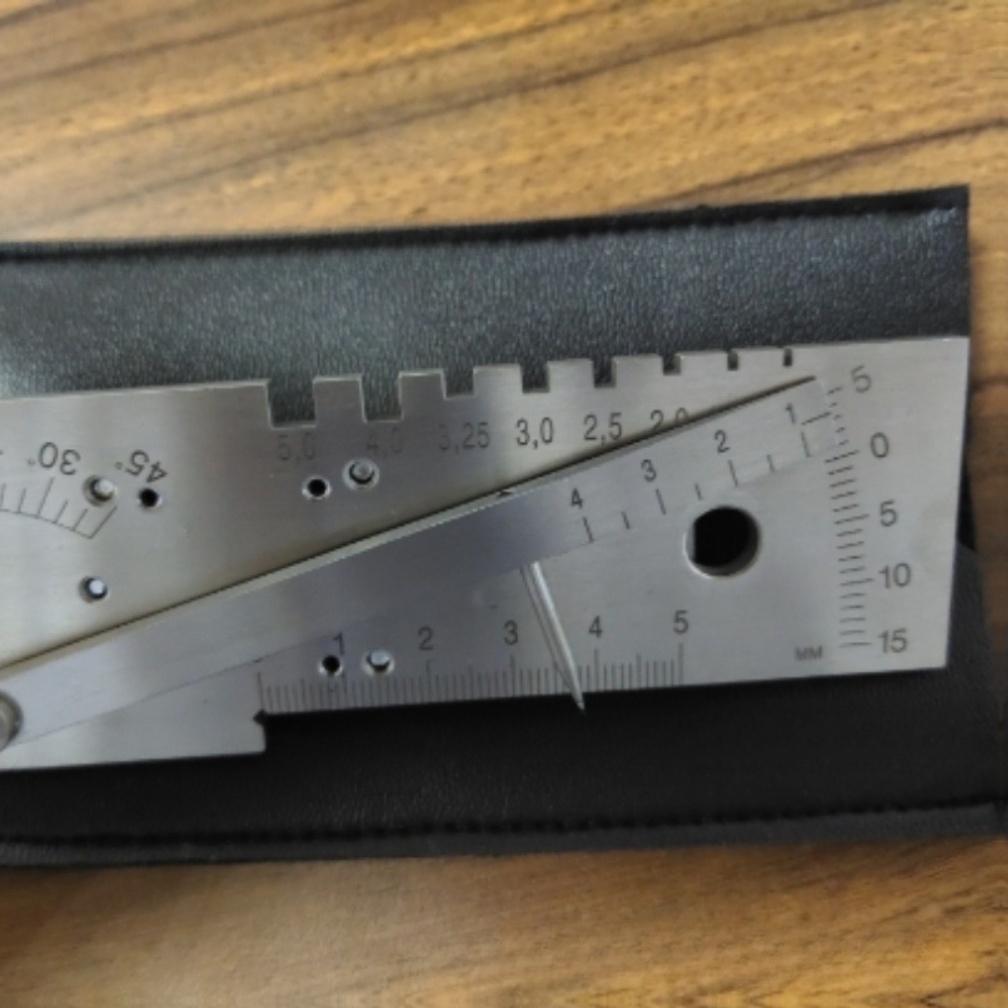 Stainless Steel Welding Gauge for Inspection Measuring Weld Seam Bevel Angle Joint Defects Gap Width and Electrode Size