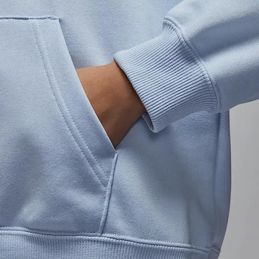 Jordan Brooklyn Fleece Casual Simple Loose Pullover Hoodie Women Hoodies Hydrogen-Blue White HJ1347-407