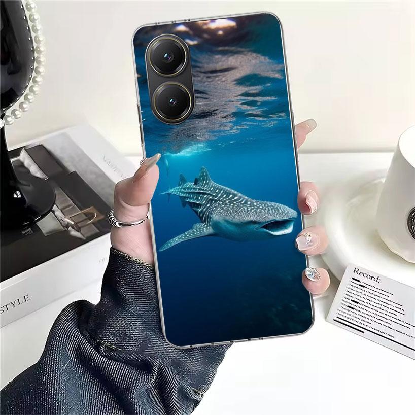 

Мягкий чехол для телефона с китовой акулой для Xiaomi Redmi 15C 15 13C 13 Poco X5 X6 X7 F7 Ultra M7 12C 12 10 10C 9C 9A 9T 9 Fundas Poco Xiaomi Poco F7 Ultra