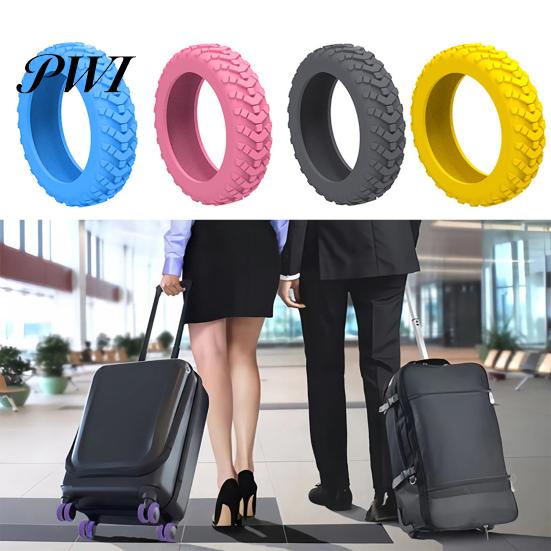 Contoured Silicone Cover Luggage Wheel Covers Mute Anti-scratch Suitcase Protector Protection Castor Sleeves for Traveling Easily Identifiable