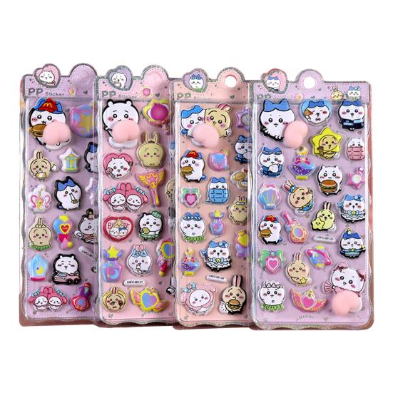 3D Puffy Stickers Panda Rabbit Bear Animal Squishy Stickers for Kids Cute Bubble Butt Stickers for Crafts Phone Case Decor