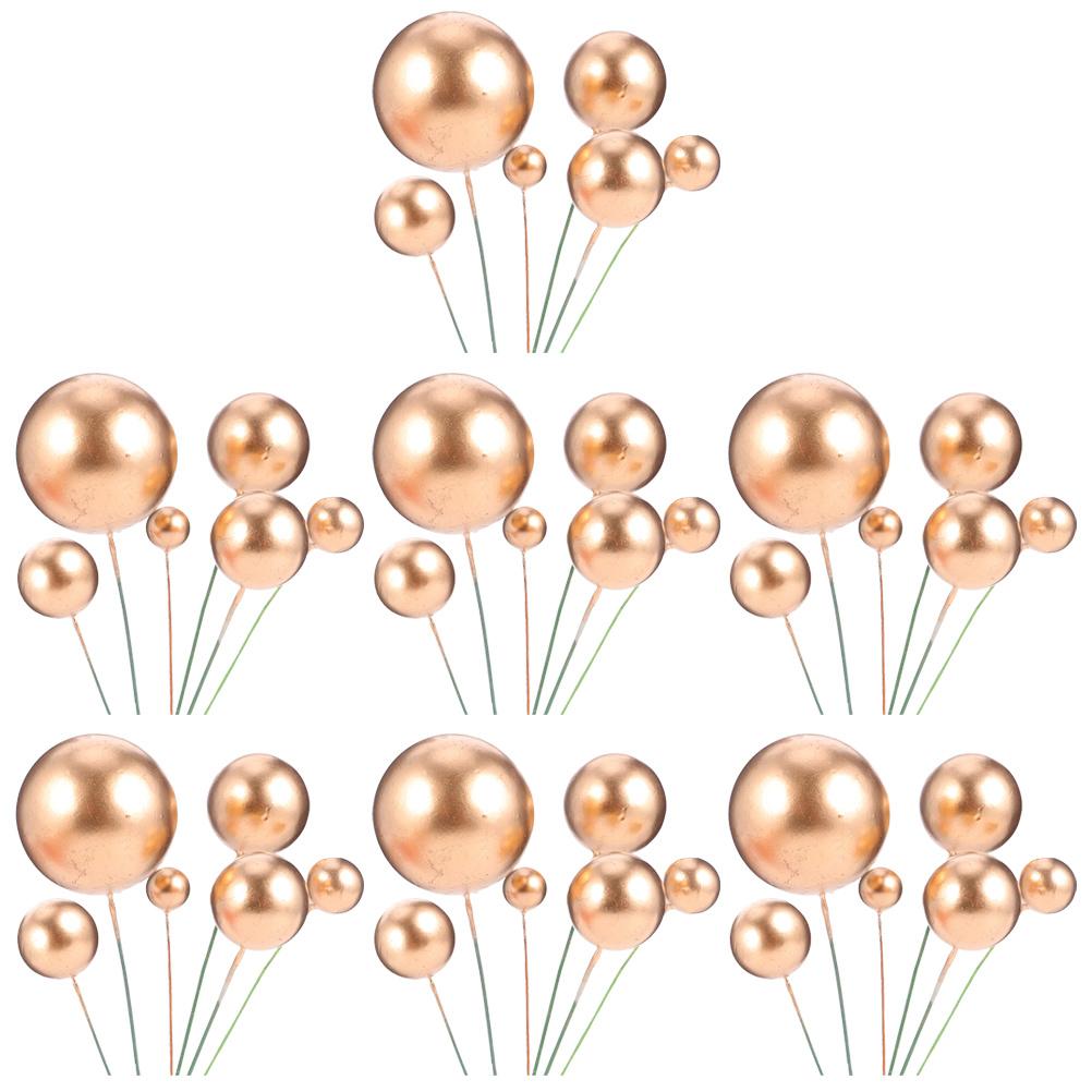 42 Stück Schaumkugel Dessert Topper Premium Kuchenstecker Keine Werkzeuge erforderlich Einfach zu verwenden für Geburtstag Weihnachten Hochzeit Feier