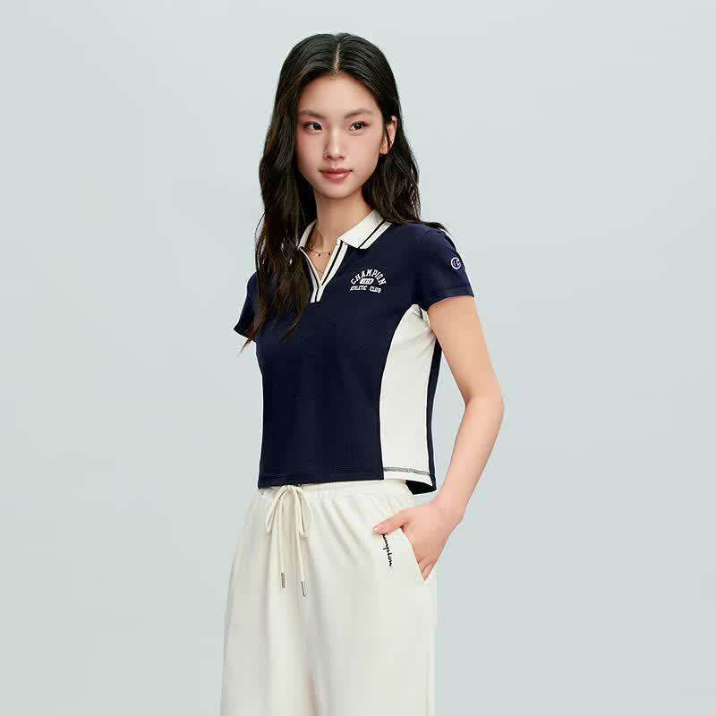 Champion Women's V-Neck Slim Fit Polo Shirt