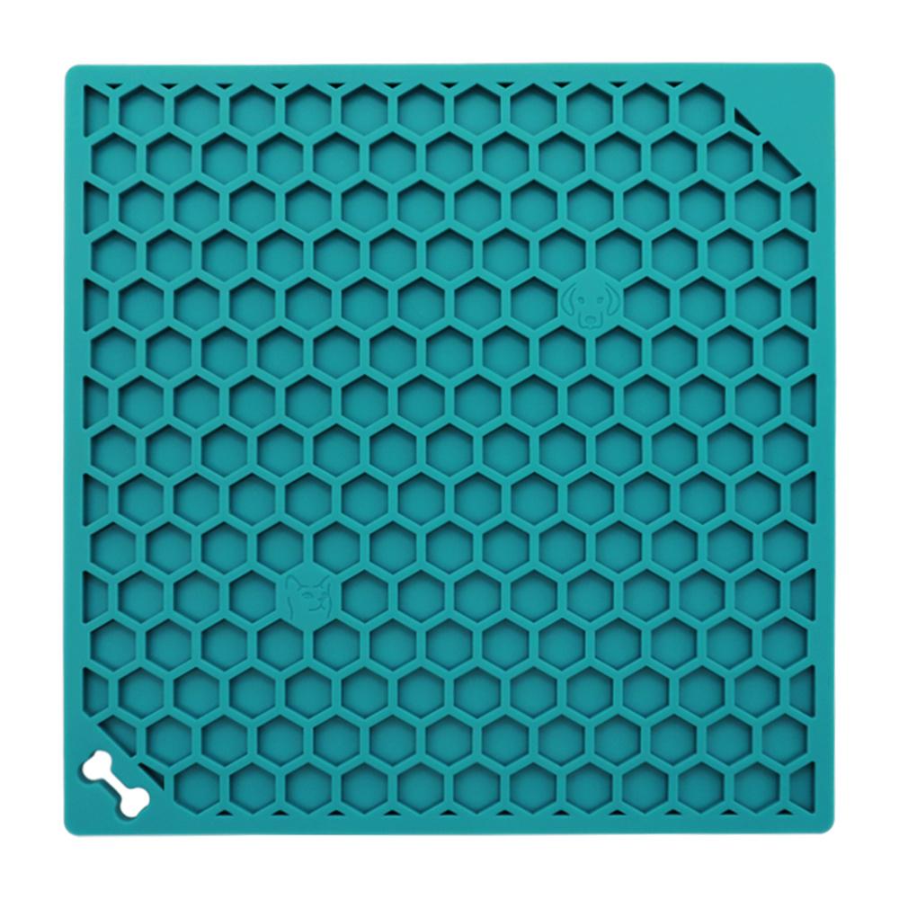 Pet Lick Mat Honeycomb Pattern Slow Feeder Anti-Choke Suction Cup Licking Pad for Dogs/Cats
