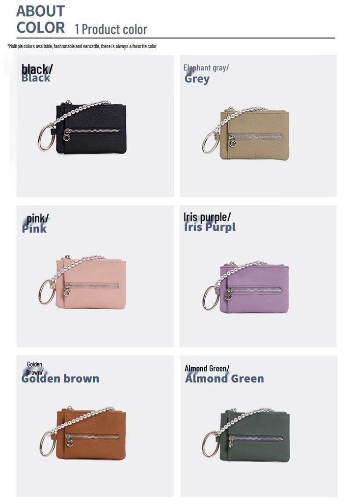 Genuine Leather Japanese Pendant Key Holder and Coin Purse - Multi-functional Organizer for Women