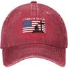 I Stand for The Flag I Kneel for The Cross Baseball Cap Distressed Denim Style Adjustable Dad Hat