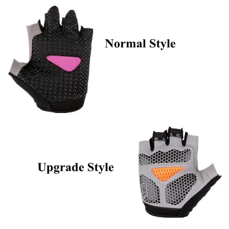 Anti-shock Athletics Gloves Cycling Anti-slip Half Finger Gloves Breathable Fitness Gloves Silicone Palm Hollow Back Gym Fitn Practical Use