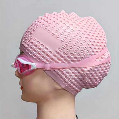 Silicone Swim Cap - High Elasticity and Thickened Design, Suitable for Both Long and Short Hair| Keeps Hair Dry, Easy To Put On and Take Off