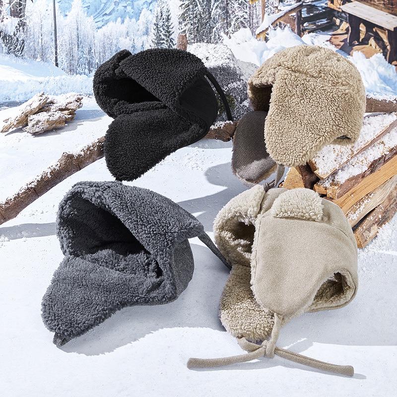 Autumn and Winter New Outdoor Windproof Warm Comfortable Piled Thickened Winter Ear Protection Cold Can Be Worn by Men and Women