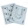 2Pcs Gray Flock Beads Tray Design Boards Kit DIY Beading Bracelet Tools Jewelry Storage Box Tray Diy Jewelry Making