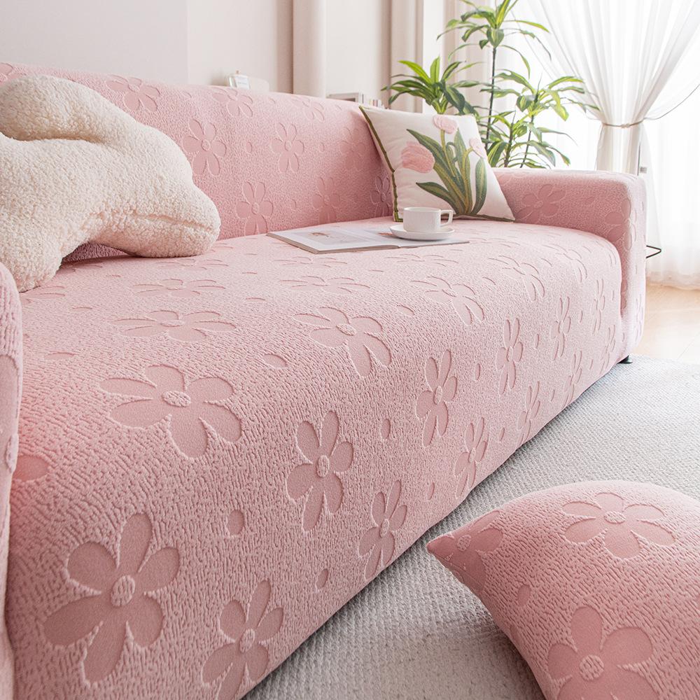 Flower All Season Universal Lazy Sofa Cover Summer New Straight Sofa Cover  Anti Cat Scratch Elastic Sofa Protection Cover