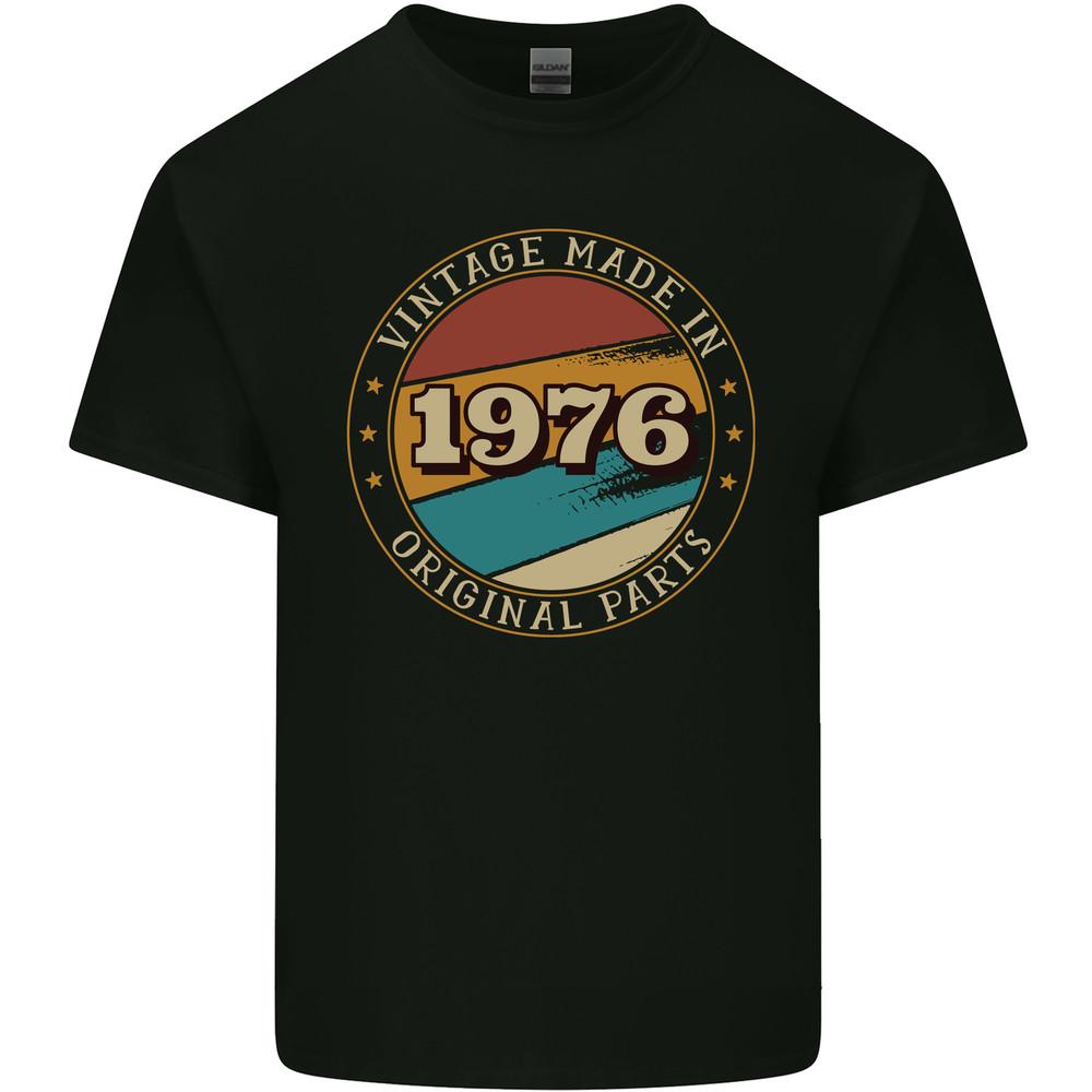 

49th Birthday Vintage Made In 1976 Mens Light Cotton T-Shirt 2XL