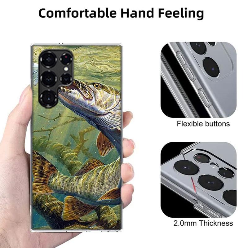 Angelzubehör Fischkoffer Handyhülle für Samsung Galaxy S26 Ultra S25 Edge S24 S23 FE S21 Plus S20 S22 S10 Hülle TPU Capa Schale Sh