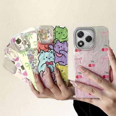 Cherry Bow Multiple Cats Phone Cases for Honor 400 200 Pro Magic 6 5 7 Lite X9a X9c X9b X8a X8b X8c Shell Silicone Bags Cover