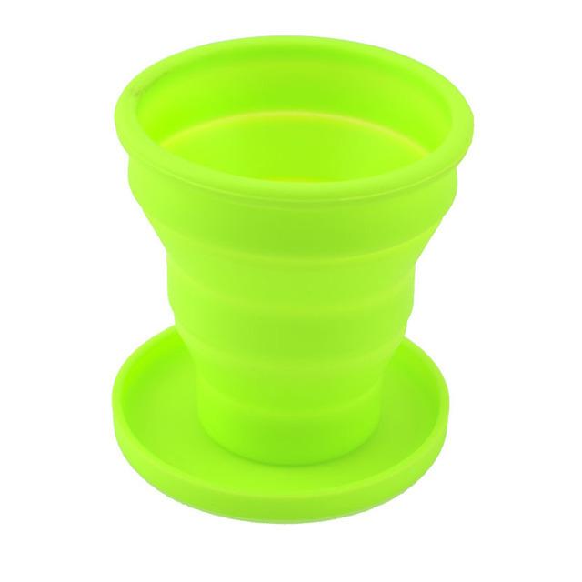 Silicone Folding Cup Fitness Outdoor Travel Mouthwash Cup Easy Storage Portable Telescopic Cup Candy Ribbon Cover