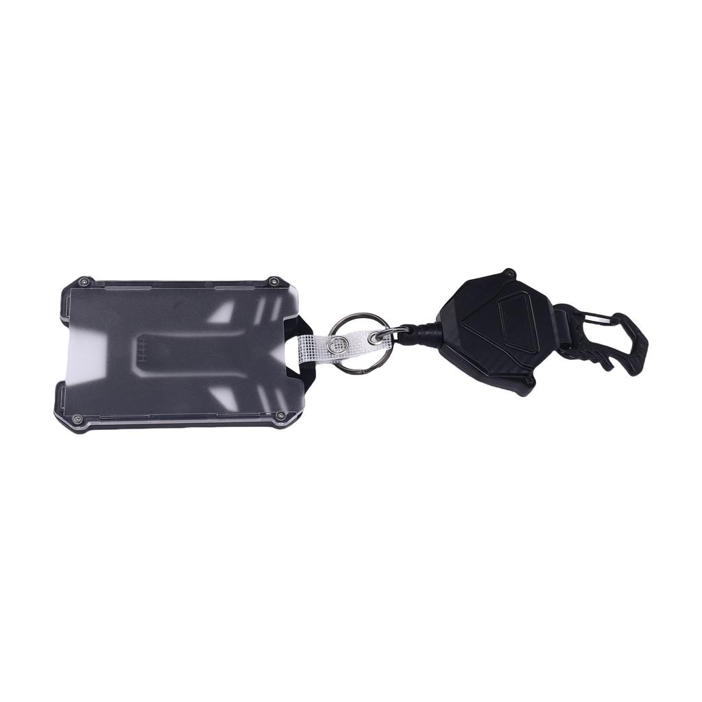 2PCS Retractable Badge Holder Bottle Opener Keychain PC ID Card Holder with Stainless Steel Cord