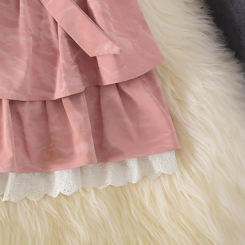 Women Pink A-line Pleated Skirt Vintage Fashion 90s Aesthetic Y2k Mini Cake Skirt Harajuku Korean Lolita Skirt 2000s Clothes