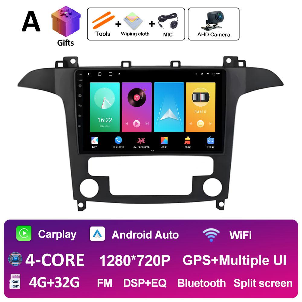 Cooling fan Android 14 Car Audio For Ford S Max S-MAX 2007 2008 2009 2010 2011 2012 2013 2014 2015 Video Player Bluetooth WIFI