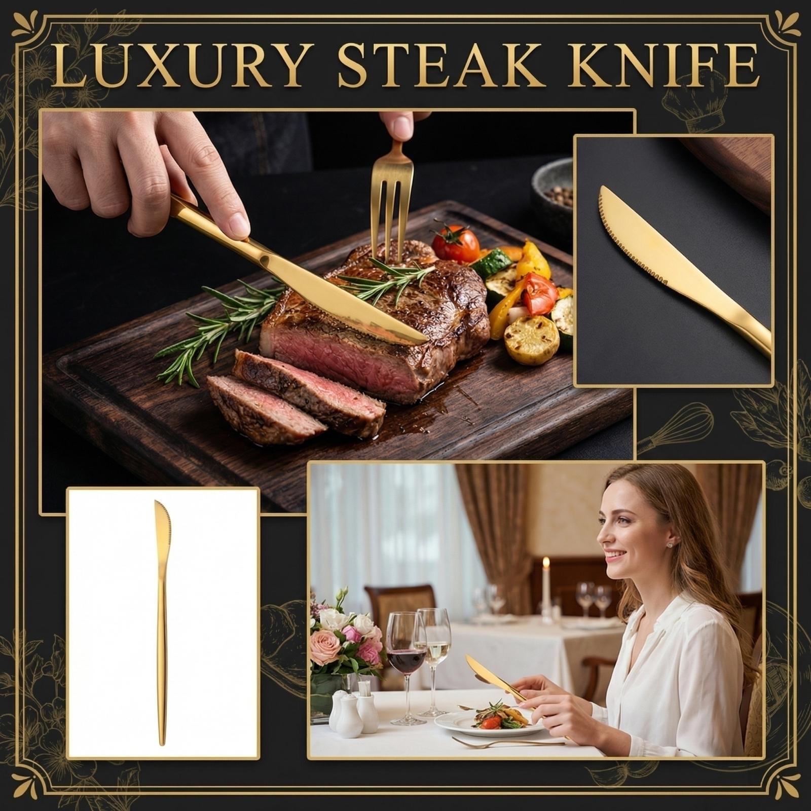 

Home Stainless Steel Creative Western Steak Knife One Size золотой