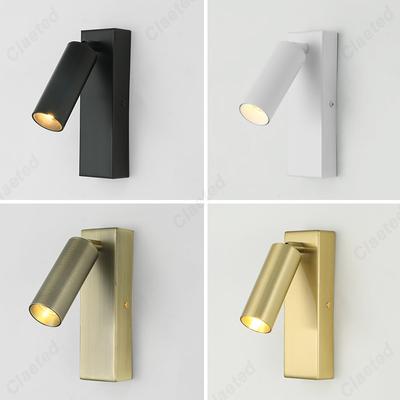 Bedside LED Lamp Wall Spotlight for Corridor Bedroom Hotel Night Book Study Reading Lamp Adjustable Rotate Wall Light