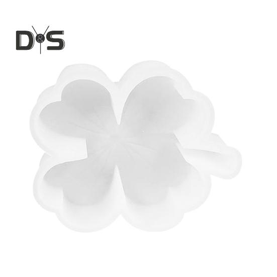 

Силиконовая форма в виде четырехлистного клевера для литья антипригарная гипсовая форма для свечей из соевого воска мыло легко снимаемая моющаяся форма L