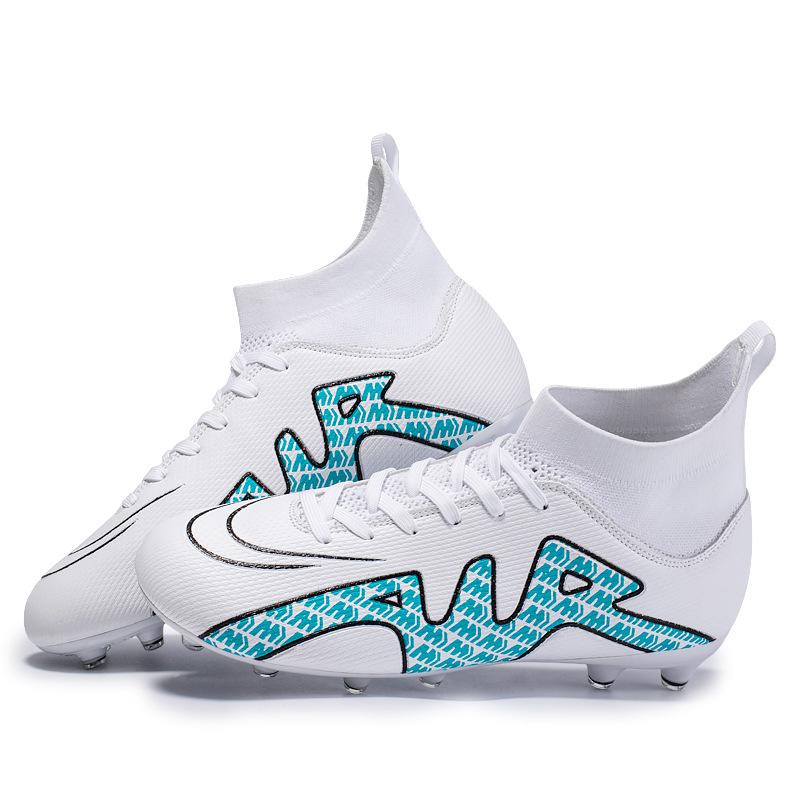 New football shoes men's high-top adult AG spikes artificial grass game training shoes C Romesi sneakers broken nails