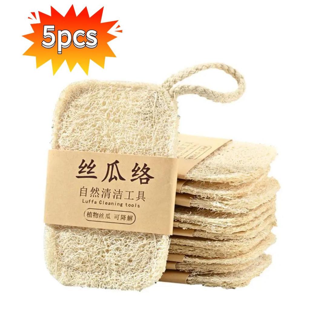 Loofah Dish Scrubber Convenient Dish Pot Washing Cloth Quick Drying Loofah Cleaning Pad for Home Kitchen