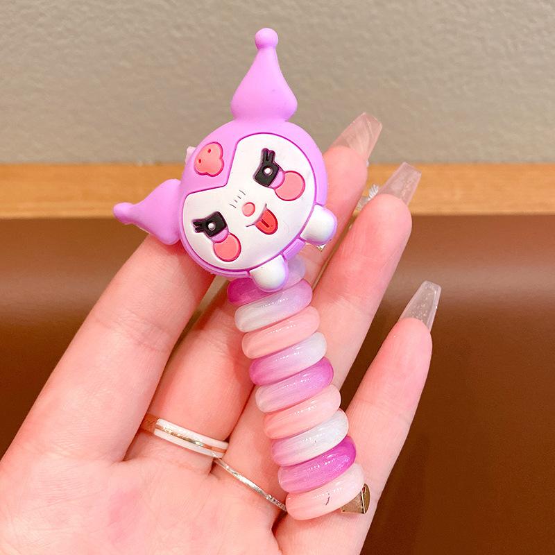 Children'S Roll Telephone Rope Hair Rope Girls' High Ponytail Headrope Durable High Elastic No Damage Hair Rope Hair Accessories