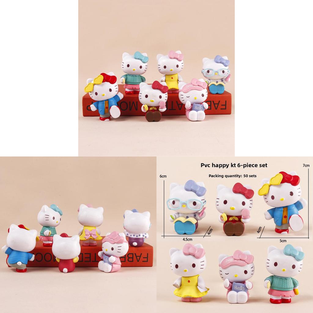 Kt Cat Pvc Car Dashboard Decoration Collectible Toy Gift For Girls