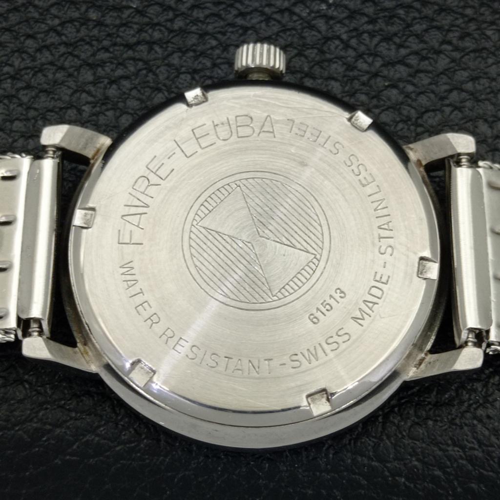 USED FAVRE LEUBA TWIN POWER HAND-WINDING SWISS MENS BLUE DIAL WATCH a433018-2 R114-a433018