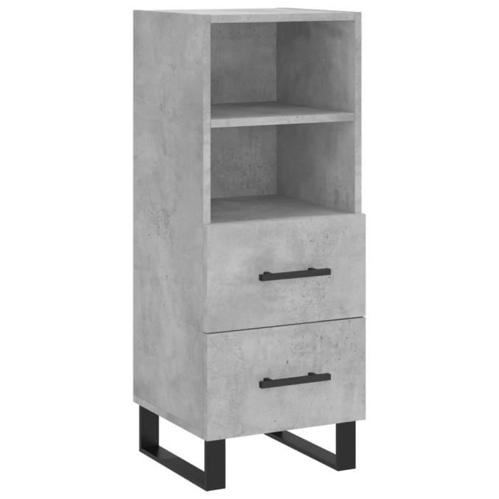 VidaXL Buffet Concrete Grey 34.5x34x90 Cm Engineered Wood 828696
