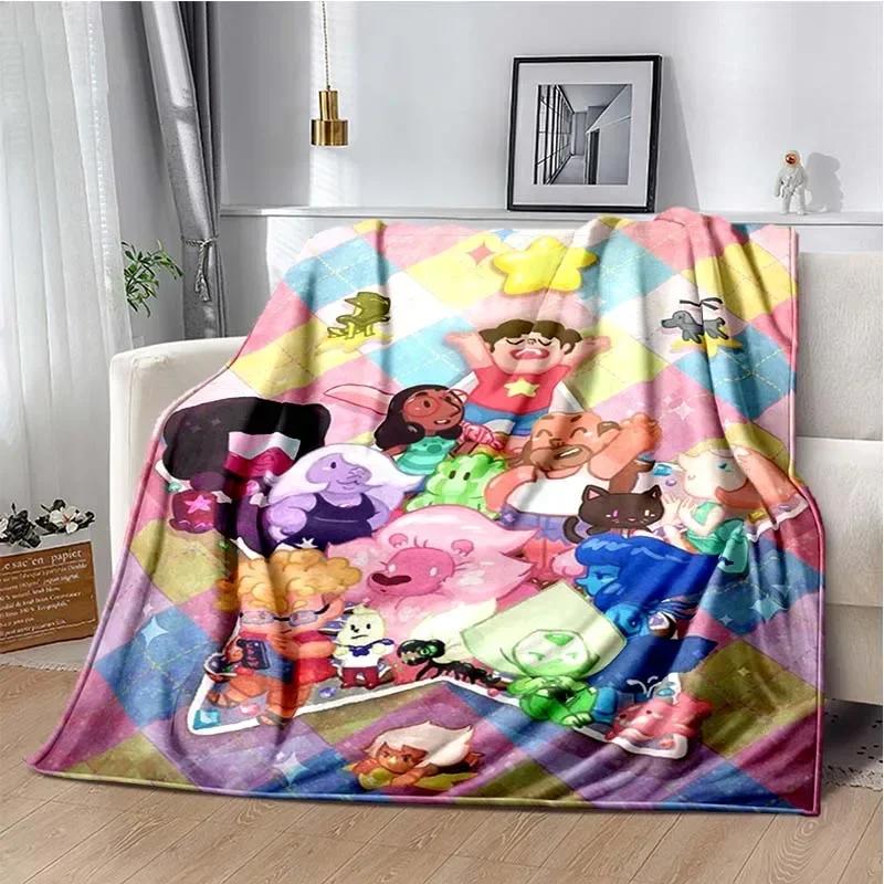 Steven Universe Cartoon Throw Blanket for Kids Warm Flannel Blanket for Bed Bedroom Sofa Travel Picnic Birthday Gift
