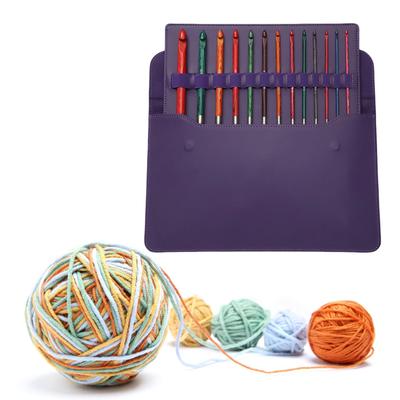 Tunisian Crochet Hook Set Afghan Interchangeable Crochet Hook Set 3.5mm-12.0mm Carpet Crochet Hook Set with Storage Bag